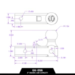GEN-Y TJ-GH-056 GH-056 replacement 16K single ball mount 2 inch shank 2-5/16 ball 2000 lb tongue weight