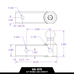 GEN-Y TJ-GH-075 replacement single ball mount 2.5 inch shank 2 inch ball fits 2-1/2 inch receiver