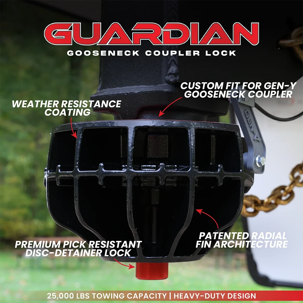 GEN-Y GUARDIAN Icon coupler lock for SnapLatch gooseneck couplers and pin boxes TJ-GH-105700