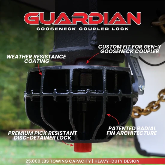 GEN-Y GUARDIAN Icon coupler lock for SnapLatch gooseneck couplers and pin boxes TJ-GH-105700