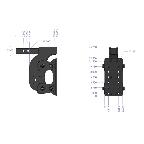 GEN-Y BOSS Torsion-Flex 16K Pintle Plate Hitch with Stabilizer Kit – Silver Vein