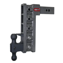 GEN-Y Mega-Duty 32K 12 Inch Drop Adjustable Trailer Hitch w/ Pintle Lock Dual-Ball 3 Inch Tow Receiver Mount 3.5K TW Heavy Duty Truck TJ-GH-1725 GH-0161 GH-0162