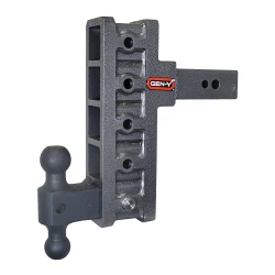 GEN-Y Mega-Duty 32K 2.5 Inch Offset Shank w/ 3 Inch Rise & 9 Inch Drop Adjustable Trailer Hitch Dual-Ball 3.5K TW Heavy Duty Truck TJ-GH-1915 GH-0161