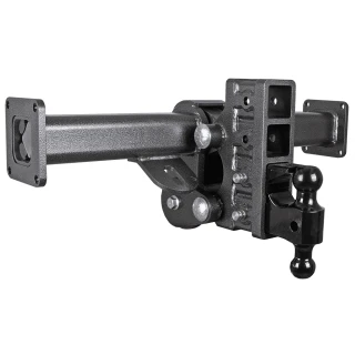 GEN-Y Traveller Torsion-Flex TJ-GH-6024 21K frame mount hitch 9 inch drop dual ball pintle lock 2.5 shank