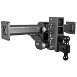 GEN-Y Traveller Torsion-Flex TJ-GH-6124 21K frame mount hitch 6 inch offset drop dual ball pintle lock 2.5 shank