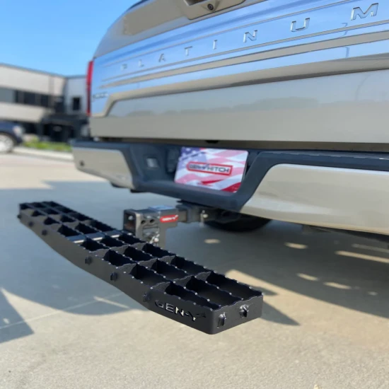 GEN-Y 42 inch serrated van hitch step with 2 inch shank, heavy-duty 600 lb capacity