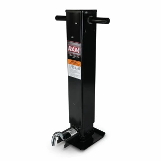 RAM TJD-12000SP-R2 12,000 lb direct weld heavy duty sidewind trailer jack with spring return drop leg