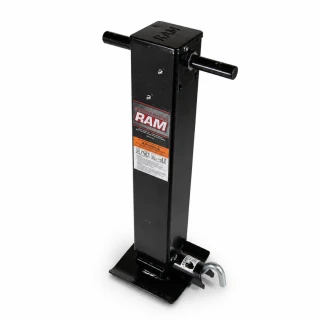 RAM TJD-12000SP-R2 12,000 lb direct weld heavy duty sidewind trailer jack with spring return drop leg