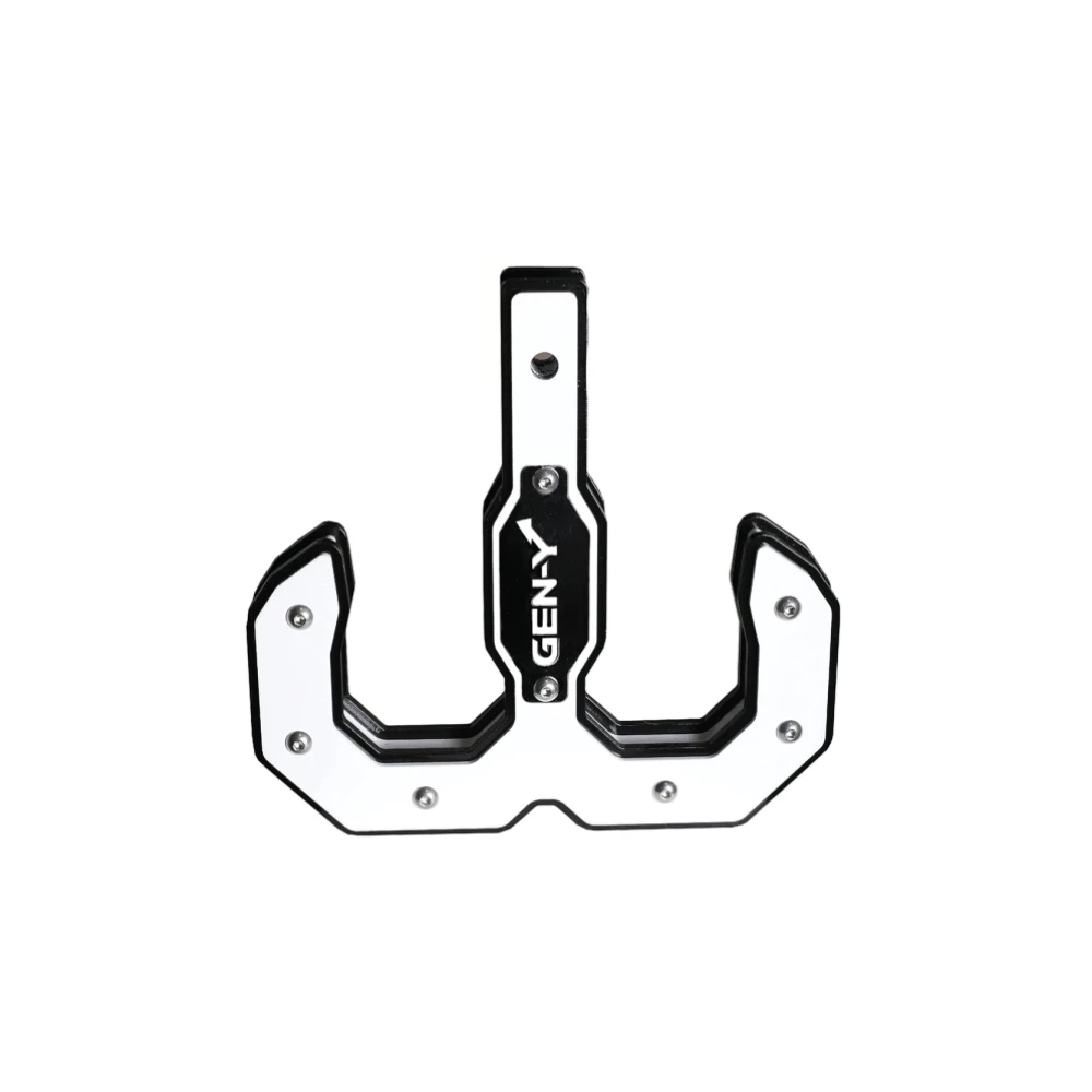 GEN-Y Hulk 16K Double Tow Hook and Hitch Step White for 2" Receiver