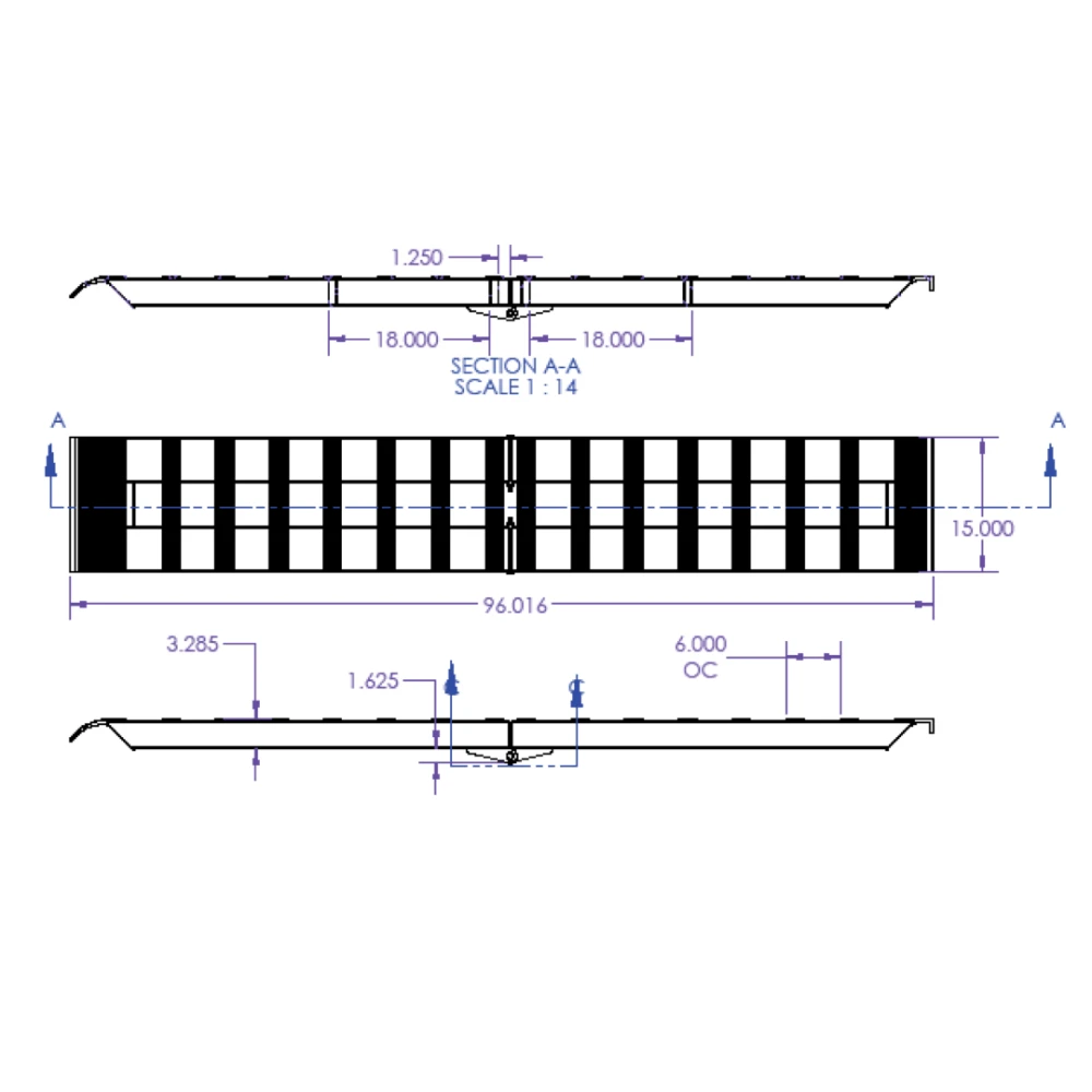GEN-Y 8 Ft Folding Aluminum Loading Ramps Set – 6,000 LB Capacity Pair GH-102595