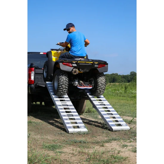 GEN-Y Aluminum 8 Foot Folding Loading Ramps – 6,000 LB Capacity GH-102595 GEN-Y 8 Ft Folding Aluminum Loading Ramps Set – 6,000 LB Capacity Pair GH-102595