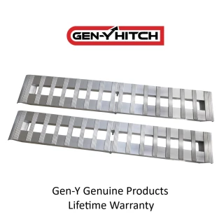 GEN-Y 8 Ft Folding Aluminum Loading Ramps Set – 6,000 LB Capacity Pair GH-102595