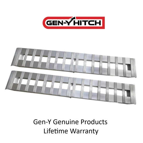GEN-Y Aluminum 8 Foot Folding Loading Ramps – 6,000 LB Capacity GH-102595 GEN-Y 8 Ft Folding Aluminum Loading Ramps Set – 6,000 LB Capacity Pair GH-102595