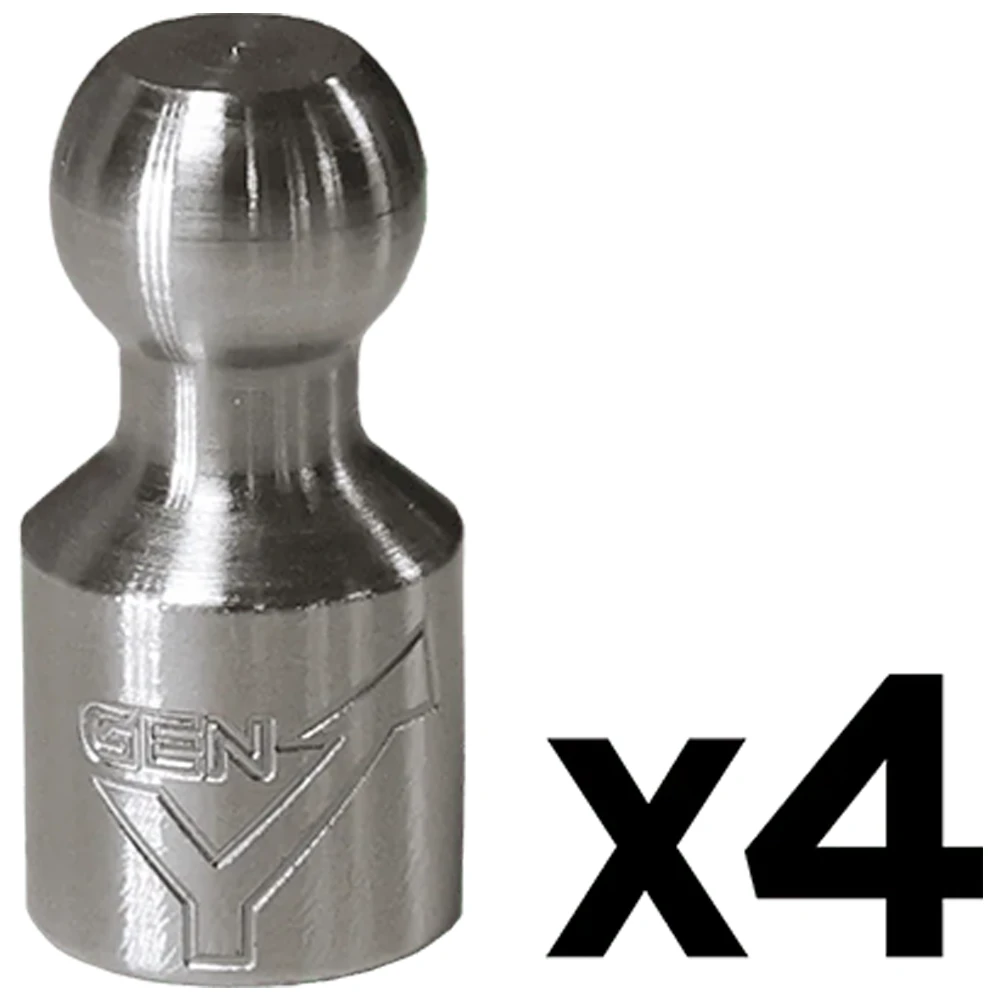 GEN-Y tiny hitch ball valve stem caps stainless steel set of 4 TJ-GH-105073