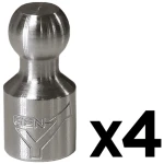 GEN-Y tiny hitch ball valve stem caps stainless steel set of 4 TJ-GH-105073