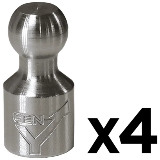 GEN-Y tiny hitch ball valve stem caps stainless steel set of 4 TJ-GH-105073