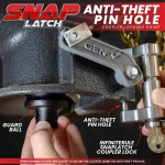 GEN-Y hitch guard ball 2-5/16 gooseneck anti theft textured black for InfiniteRule SnapLatch TJ-GH-105796