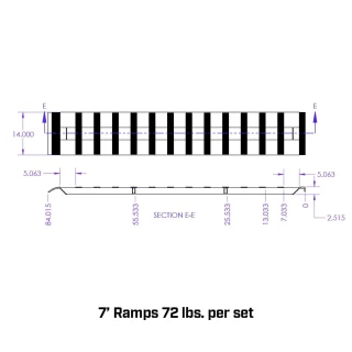 GEN-Y Hitch 7 Ft Heavy-Duty Aluminum Loading Ramps 14x84 with 6,000 LB Capacity
