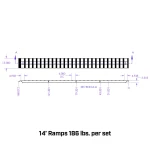 GEN-Y 14 Ft Heavy Duty Aluminum Loading Ramp 15x168 4000 lb Capacity