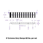 GEN-Y 6 Ft Extreme Duty Aluminum Loading Ramps 15" x 72" Set – 5,000 lb Capacity