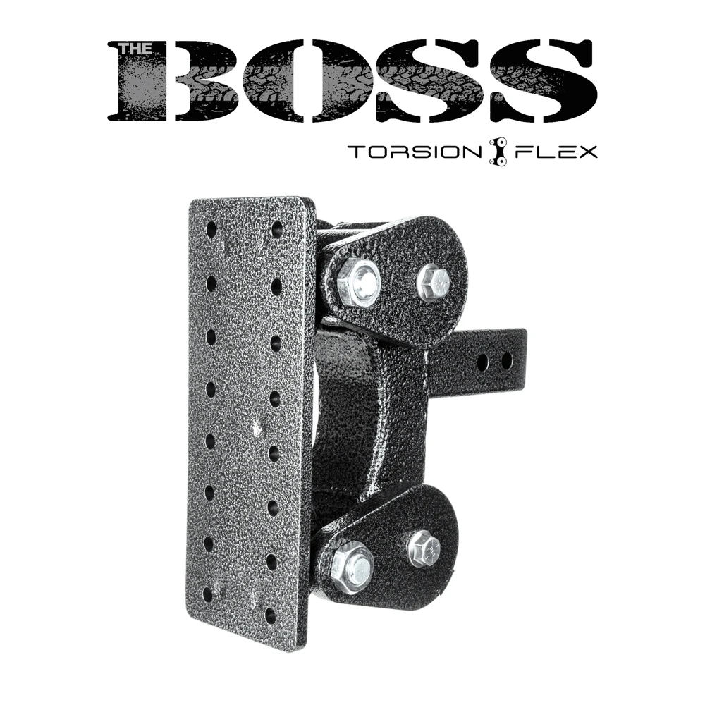 GEN-Y BOSS 21K Torsion-Flex Pintle Plate Hitch 3 inch shank 6.5 inch drop USA-made