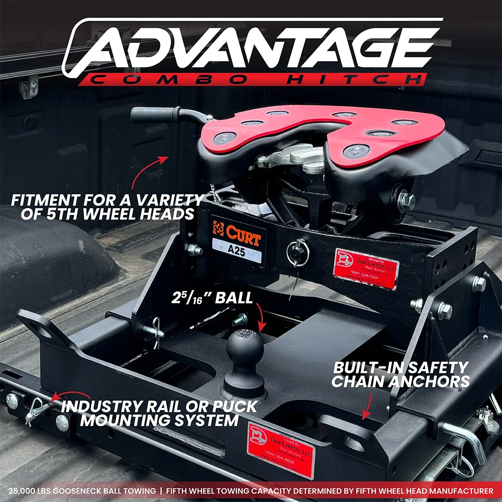 GEN-Y Advantage combo hitch TJ-GH-21207 25K gooseneck 2-5/16 ball fits B&W Companion 20K 25K hitch head