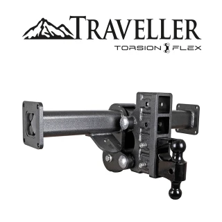 GEN-Y 33 inch Traveller Torsion-Flex TJ-GH-6724 21K frame mount hitch 6 inch offset drop dual ball pintle lock