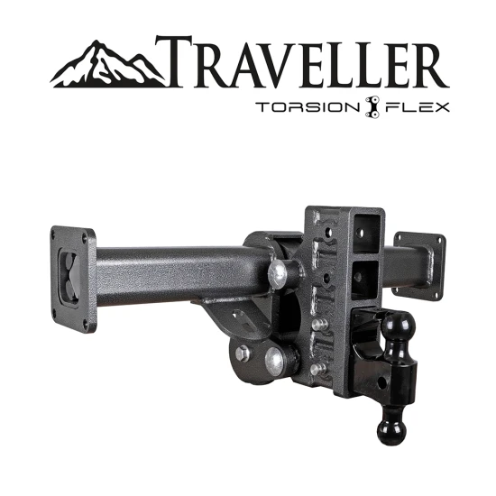 GEN-Y 33 inch Traveller Torsion-Flex TJ-GH-6623 21K frame mount hitch dual ball pintle lock