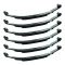 Lippert Triple Double-Eye Leaf Spring Set (6-Pack), 24" Loaded Length, 2,500 lbs Capacity, Compatible with Dexter, Al-Ko
