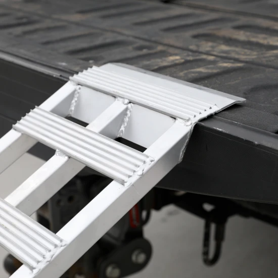GEN-Y Hitch 78 Inch Aluminum Loading Ramps – 600 LB Capacity Each, 12" x 78", Silver