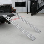 GEN-Y Hitch 78 Inch Aluminum Loading Ramps – 600 LB Capacity Each, 12" x 78", Silver