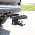 GEN-Y Phantom serrated hitch step 2 inch shank 12 inch wide 400 lb capacity black steel