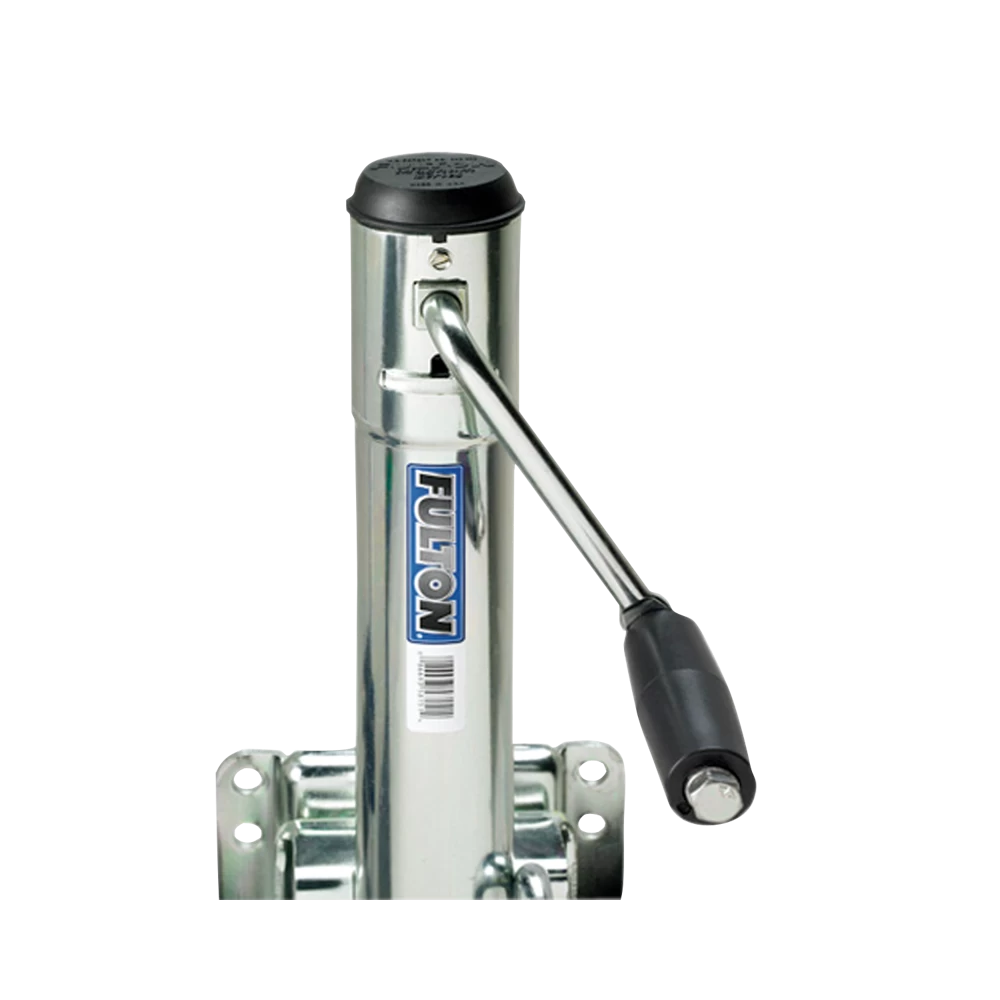 Fulton 1500 lbs Trailer Jack, Spoked Wheel, Zinc, Corrosion Resistant for Marine Use