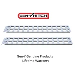 GEN-Y Hitch 78 Inch Aluminum Loading Ramps – 600 LB Capacity Each, 12" x 78", Silver
