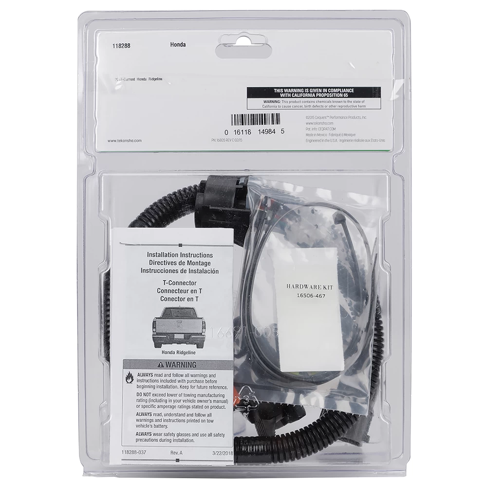 For 2017-2024 Honda Ridgeline Tekonsha Prodigy iD Bluetooth Wireless Brake Control + Plug & Play BC Adapter + 7-Way RV Wiring (For All Styles Models) By Tekonsha