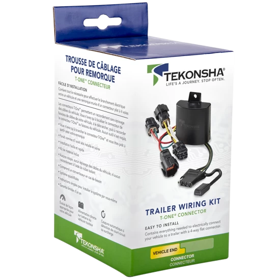 For 2019-2024 Ford Edge 7-Way RV Wiring + Tekonsha Voyager Brake Control + Generic BC Wiring Adapter (Excludes: Titanium Models) By Tekonsha