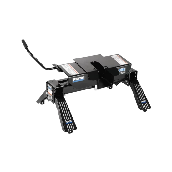 For 2015-2020 Ford F-150 Custom Industry Standard Above Bed Rail Kit + 16K Fifth Wheel + King Pin Lock + Base Rail Lock + 10" Lube Plate + Fifth Wheel Cover + Lube (For 5'8 or Shorter Bed (Sidewinder Required), Except Raptor, w/o Factory Puck System 