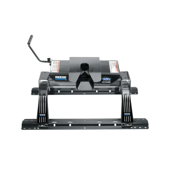 For 2015-2020 Ford F-150 Custom Industry Standard Above Bed Rail Kit + 16K Fifth Wheel + King Pin Lock + Base Rail Lock + 10" Lube Plate + Fifth Wheel Cover + Lube (For 5'8 or Shorter Bed (Sidewinder Required), Except Raptor, w/o Factory Puck System 