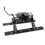 For 2015-2020 Ford F-150 Custom Industry Standard Above Bed Rail Kit + 16K Fifth Wheel + King Pin Lock + Base Rail Lock + 10" Lube Plate + Fifth Wheel Cover + Lube (For 5'8 or Shorter Bed (Sidewinder Required), Except Raptor, w/o Factory Puck System 