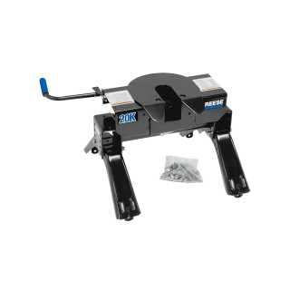 For 1999-2010 Ford F-350 Super Duty Custom Outboard Above Bed Rail Kit + 20K Fifth Wheel + In-Bed Wiring + King Pin Lock + Base Rail Lock + 10" Lube Plate + Fifth Wheel Cover + Lube (For 6-1/2' and 8 foot Bed, Except Cab & Chassis, w/o Factory Pu