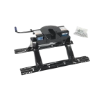 For 1975-1996 Ford F-250 Industry Standard Semi-Custom Above Bed Rail Kit + 20K Fifth Wheel + In-Bed Wiring + King Pin Lock + Base Rail Lock + 10" Lube Plate + Fifth Wheel Cover + Lube (For 5'8 or Shorter Bed (Sidewinder Required), w/o Factory Puck S