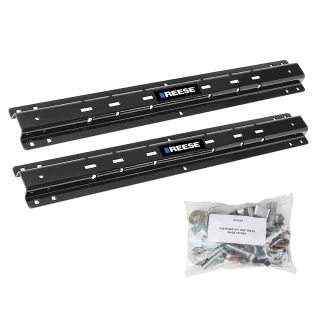 For 1999-2010 Ford F-350 Super Duty Custom Outboard Above Bed Rail Kit + 20K Fifth Wheel + In-Bed Wiring + King Pin Lock + Base Rail Lock + 10" Lube Plate + Fifth Wheel Cover + Lube (For 6-1/2' and 8 foot Bed, Except Cab & Chassis, w/o Factory Pu