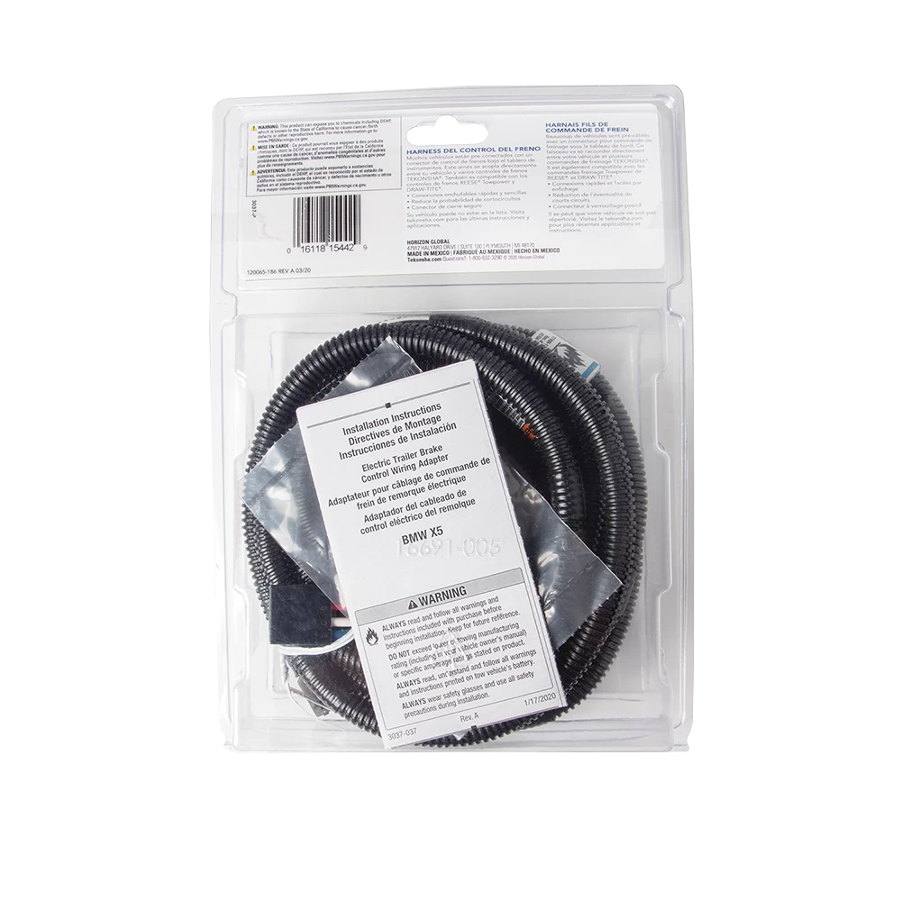 For 2019-2024 BMW X5 7-Way RV Wiring + Pro Series POD Brake Control + Plug & Play BC Adapter By Tekonsha