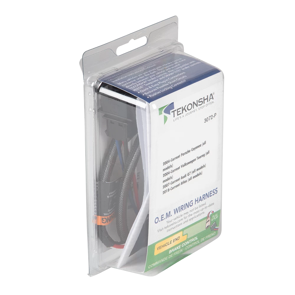 For 2011-2017 Volkswagen Touareg Tekonsha Prodigy iD Bluetooth Wireless Brake Control + Plug & Play BC Adapter + 7-Way RV Wiring By Tekonsha