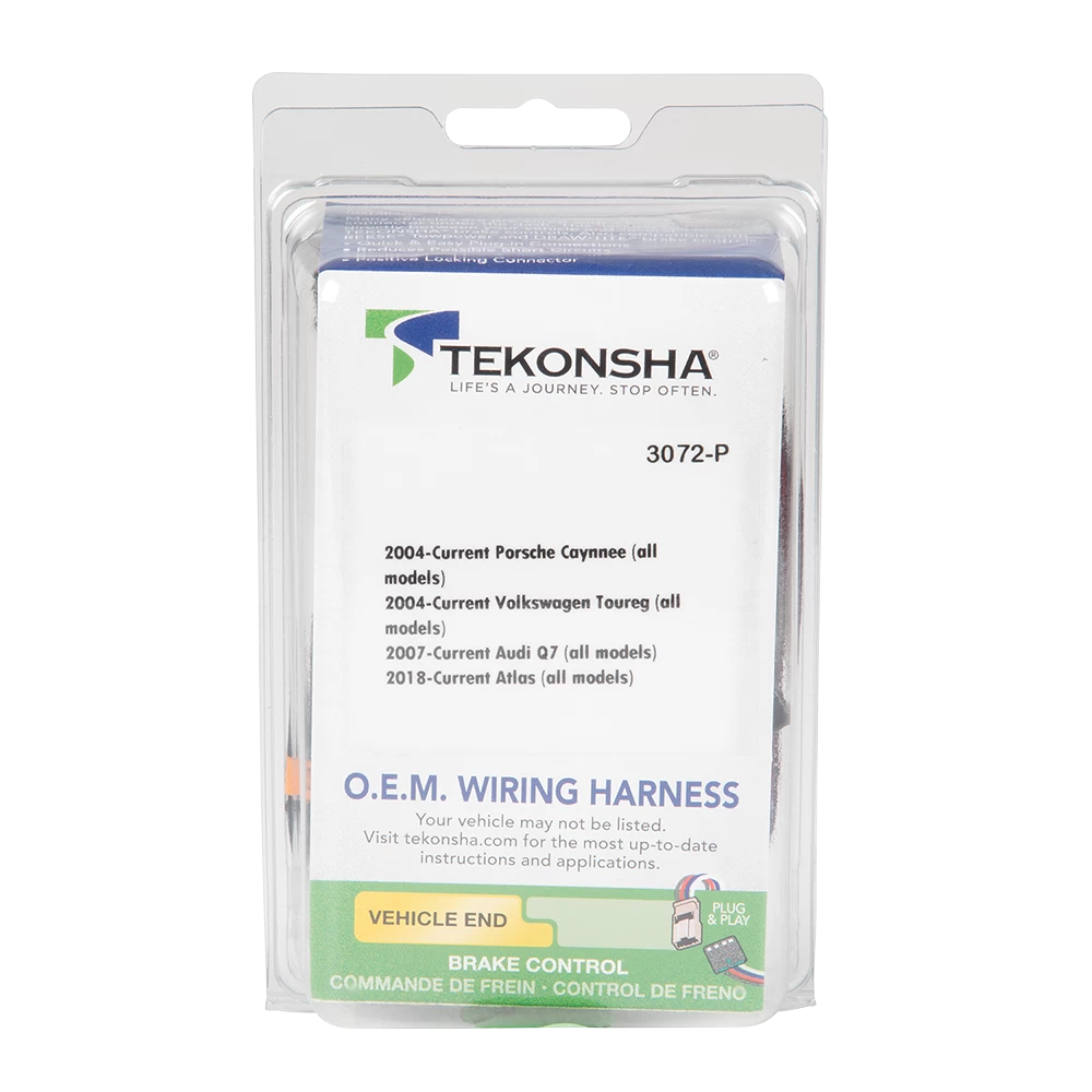 For 2011-2017 Volkswagen Touareg Tekonsha Prodigy iD Bluetooth Wireless Brake Control + Plug & Play BC Adapter + 7-Way RV Wiring By Tekonsha