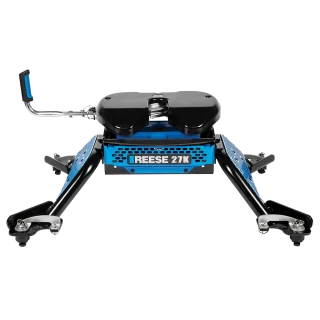 For 2014-2024 RAM 2500 M5 Fifth Wheel Hitch + In-Bed Wiring 27K Talon Jaw Complete System For Models w/ Factory Puck System + King Pin Lock + 10" Lube Plate + Fifth Wheel Cover + Lube (For w/Factory or Reese Elite Puck System Models) By Reese For 2014-2024 RAM 2500 M5 Fifth Wheel Hitch + In-Bed Wiring 27K Talon Jaw Complete System For Models w/ Factory Puck System + King Pin Lock + 10" Lube Plate + Fifth Wheel Cover + Lube (For w/Factory or Reese Elite Puck System Models) By Reese