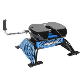 For 2011-2019 Chevrolet Silverado 2500 HD Custom Industry Standard Above Bed Rail Kit + Reese M5 20K Fifth Wheel + King Pin Lock + Base Rail Lock + 10" Lube Plate + Fifth Wheel Cover + Lube (For 6-1/2' and 8 foot Bed, Except w/OEM HD Towing Prep Pack