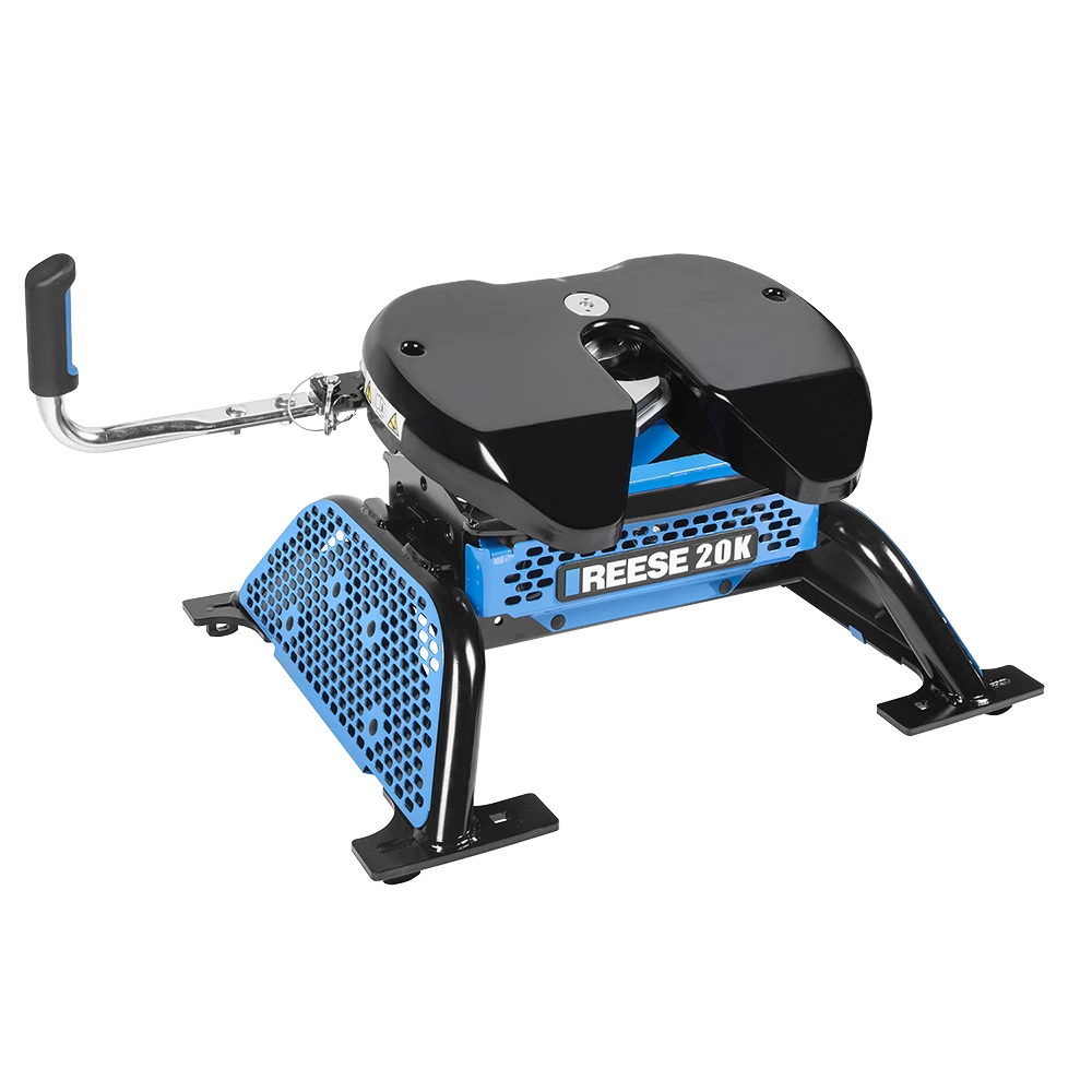 For 2003-2010 Dodge Ram 3500 Industry Standard Semi-Custom Above Bed Rail Kit + Reese M5 20K Fifth Wheel + In-Bed Wiring + King Pin Lock + Base Rail Lock + 10" Lube Plate + Fifth Wheel Cover + Lube (For 6-1/2' and 8 foot Bed, w/Overload Springs, w/o 