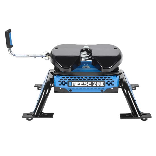 For 2003-2010 Dodge Ram 3500 Industry Standard Semi-Custom Above Bed Rail Kit + Reese M5 20K Fifth Wheel + In-Bed Wiring + King Pin Lock + Base Rail Lock + 10" Lube Plate + Fifth Wheel Cover + Lube (For 6-1/2' and 8 foot Bed, w/Overload Springs, w/o 