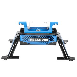 For 2011-2019 Chevrolet Silverado 2500 HD Custom Industry Standard Above Bed Rail Kit + Reese M5 20K Fifth Wheel + King Pin Lock + Base Rail Lock + 10" Lube Plate + Fifth Wheel Cover + Lube (For 6-1/2' and 8 foot Bed, Except w/OEM HD Towing Prep Pack